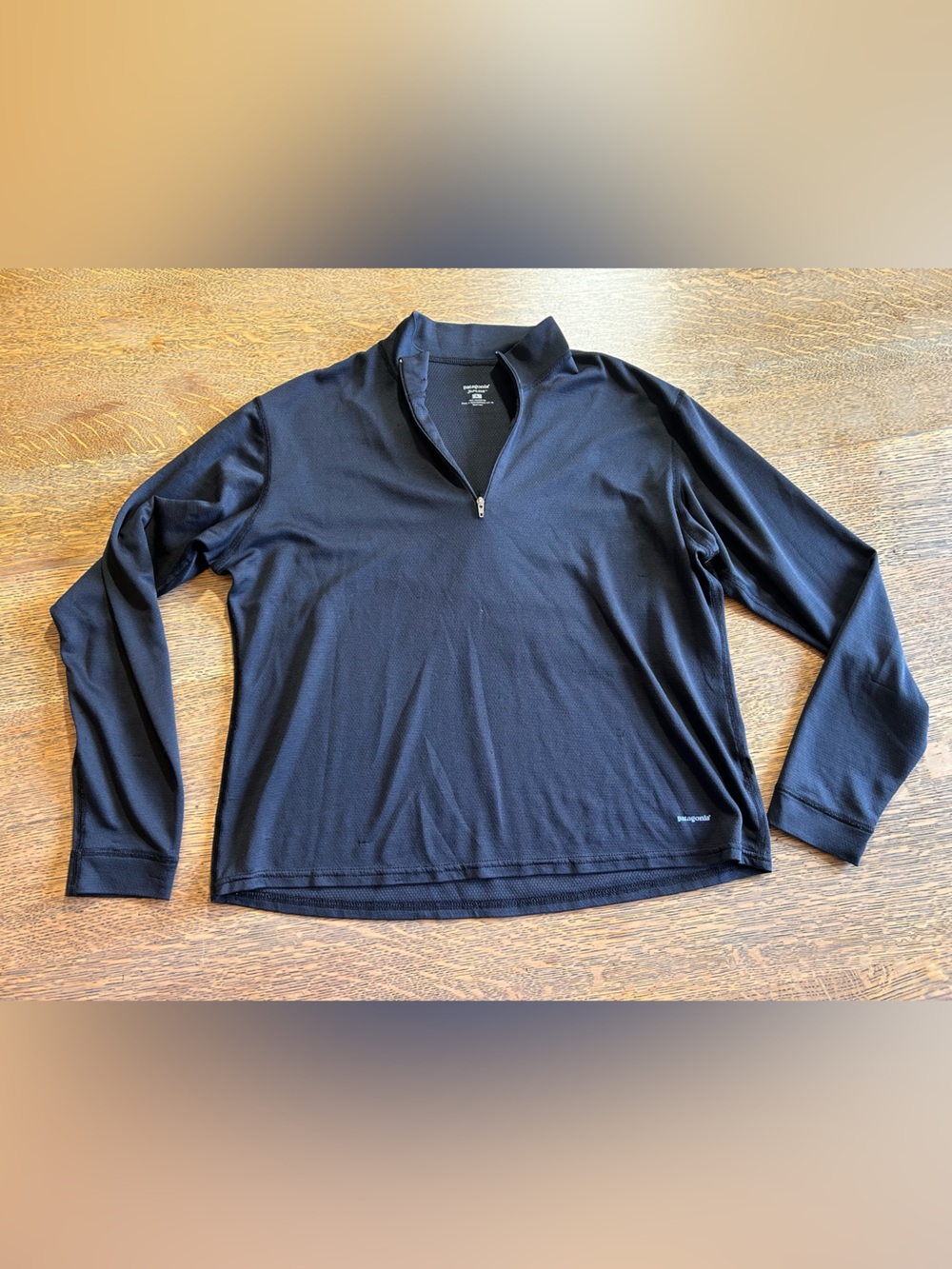 Patagonia Black Quarter-Zip Long Sleeve Performance Pullover